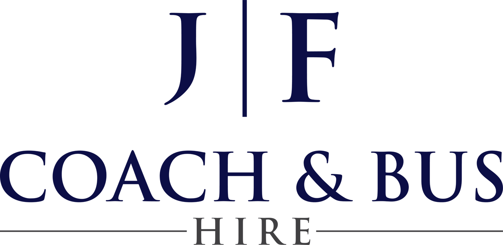 JF Coach & Bus Hire Logo design